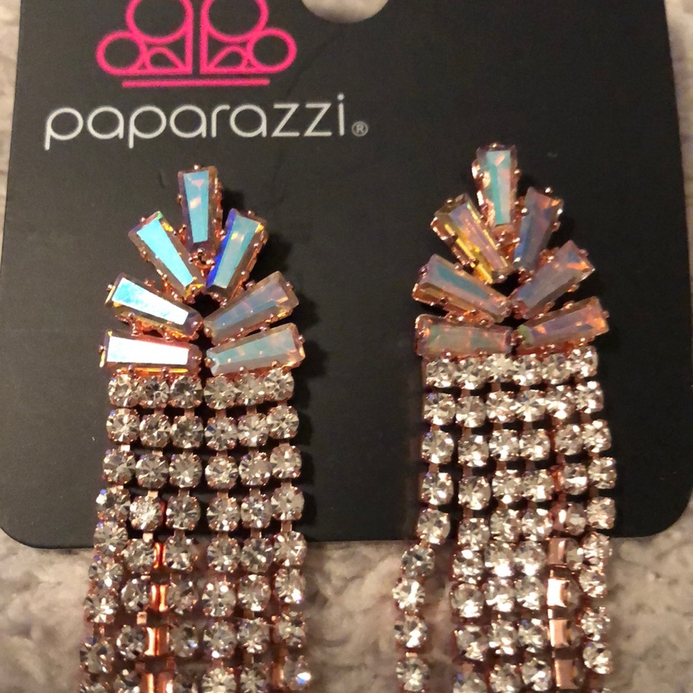 Rose gold & diamond earrings